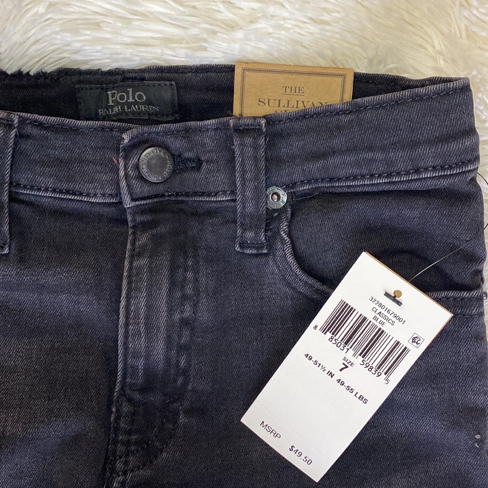 Ralph Lauren kids black pants denim 7 stretch